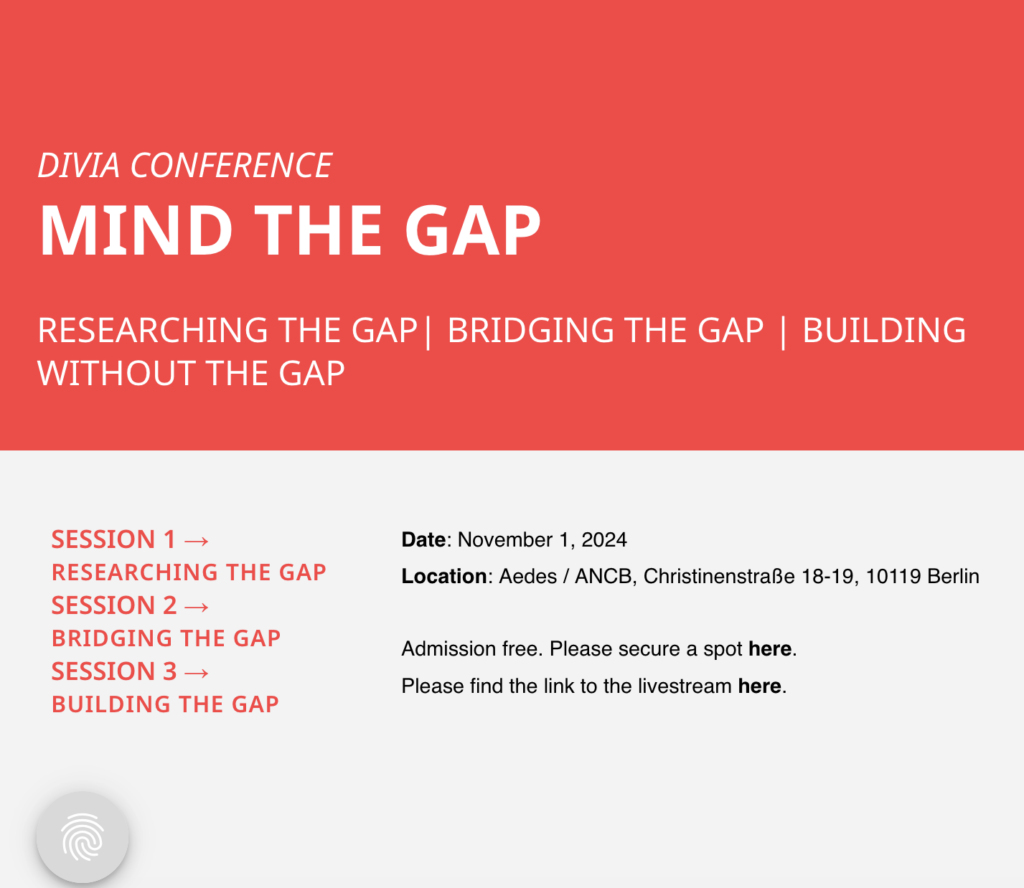 1st DIVIA Conference 2024: Mind the Gap - Streaming free